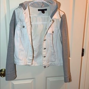 Size M Tinsel White and Grey Denim Jacket